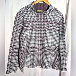 Women's Appleseed’s Houndstooth Print Cozy Mock Turtleneck‎ Sweater| Size XL